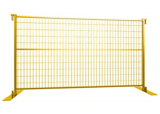 6" X 10" Size Canada Temporary Fence 50mm X 100mm Mesh Powder Coated Yellow