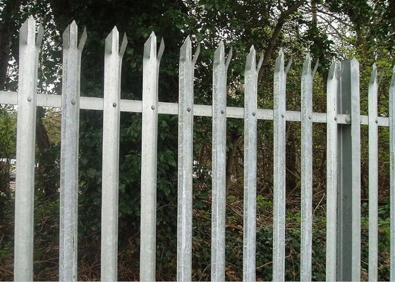 Anti Rust 6ft Galvanized Steel Palisade Fencing with D Section