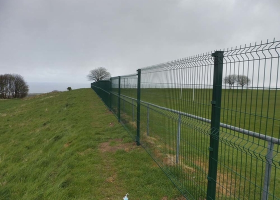2m By 2.5m Welded Metal Fencing Pvc Coating Iron Metal 3d Curvy