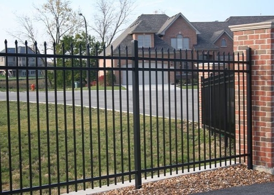 Steel Wrought Iron Metal Decorative Fence Panels 1.8m High Security