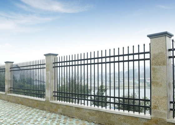 Steel Wrought Iron Metal Decorative Fence Panels 1.8m High Security