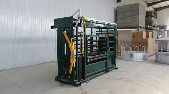 Livestock Equipment Cattle Squeeze Chute Premium Automatic Vet Crush With Chin Support