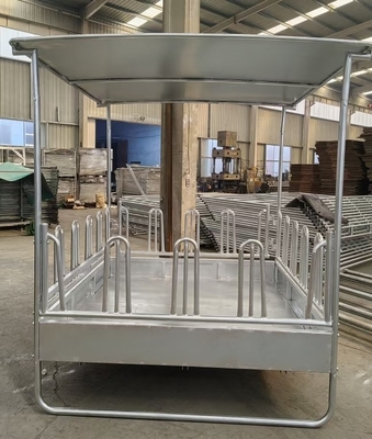 Heavy Duty Stainless Square Horse Bale Hay Feeder Rack with Roof
