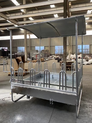 Heavy Duty Stainless Square Horse Bale Hay Feeder Rack with Roof