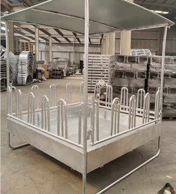 Heavy Duty Stainless Square Horse Bale Hay Feeder Rack with Roof
