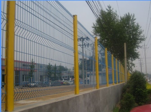 2m Width Security Perimeter Fence , Iron Wire 6ft Tall Fence Panels