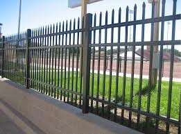 2.4m Width By 2.1m High Wrought Iron Steel Fence Security Pipe
