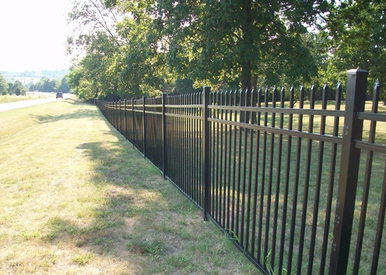 Anti Rust Black 6x8ft Wrought Iron Security Fence For School