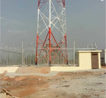 Anti Corrosion 8ft Height Tower Fencing With Cyclone Wire