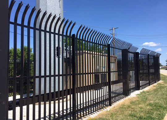 Anti-intruder rust proof 2.4m ultra palisade fence for substations