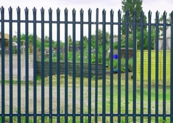 High Security D Section Galvanised Palisade Fencing Powder Coated