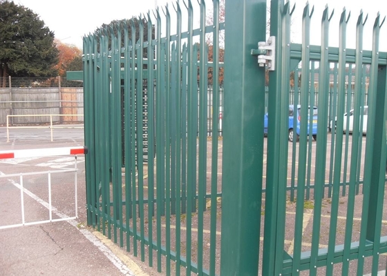 High Security D Section Galvanised Palisade Fencing Powder Coated