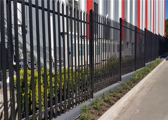 1.2m Tall Metal Palisade Fencing Hot Dipped Galvanized After Welded Privacy Vinyl