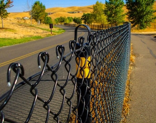 High Security Durable 5.0mm Steel Chain Link Fencing Panels Diamond Shape
