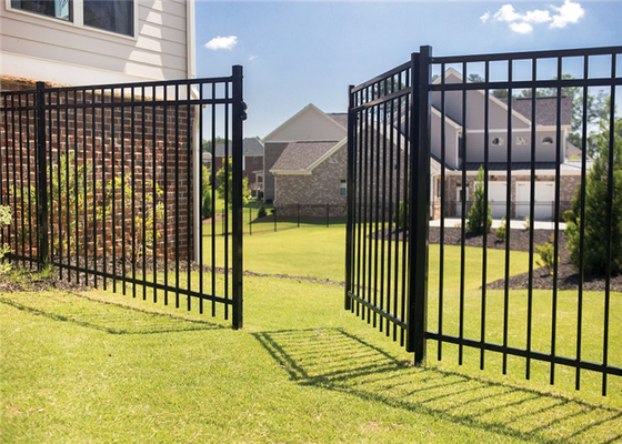 1.8 M Height Powder Coated Tubular Fencing Metal Picket Ornamental